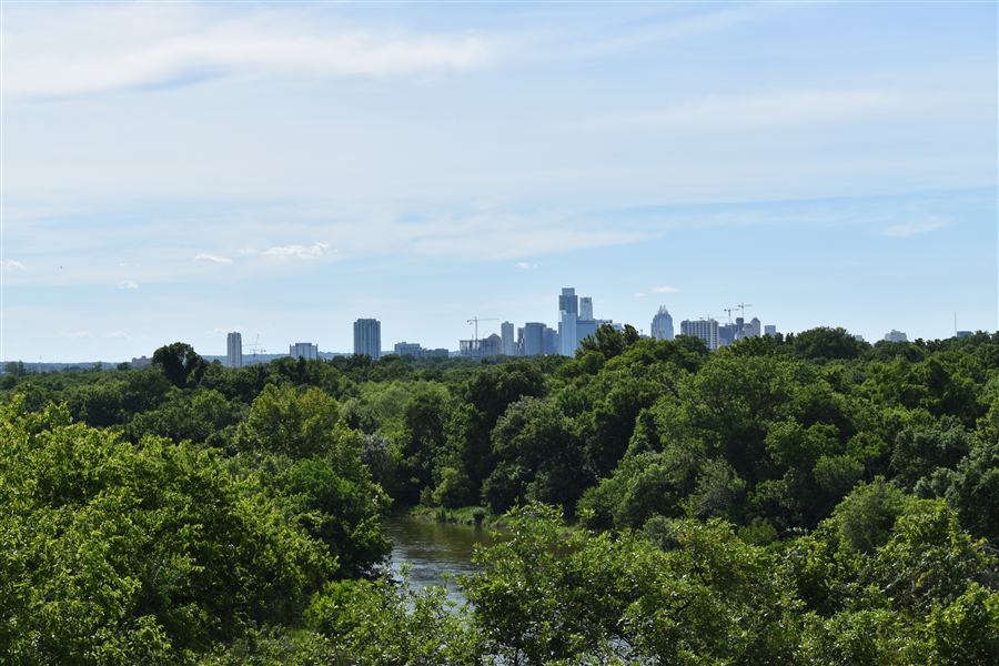 Austin skyline or streetscape, recognizable, tasteful, daytime